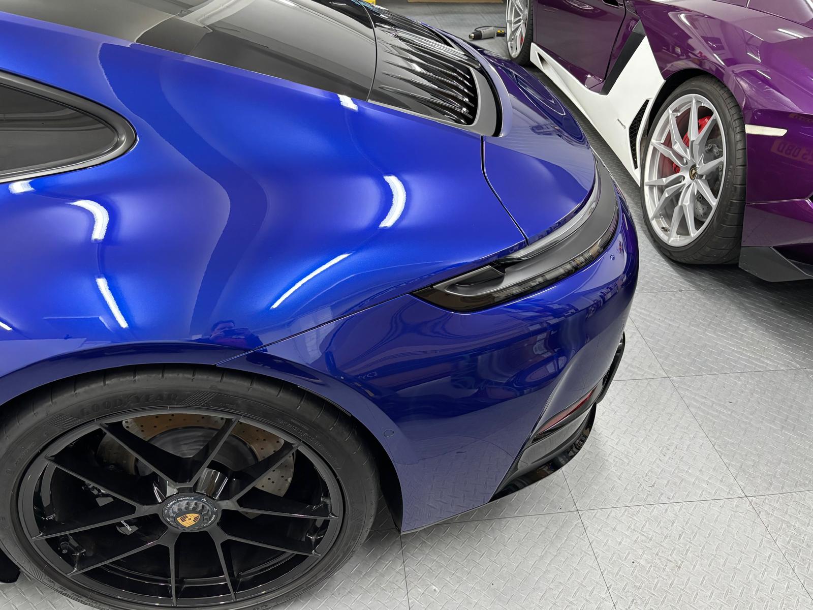 Porsche 911 Carrera 4 GTS finished in San Marino Blue – Full car Paint Protection Film (PPF)