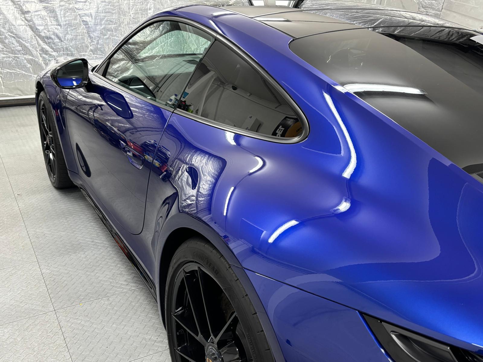 Porsche 911 Carrera 4 GTS finished in San Marino Blue – Full car Paint Protection Film (PPF)