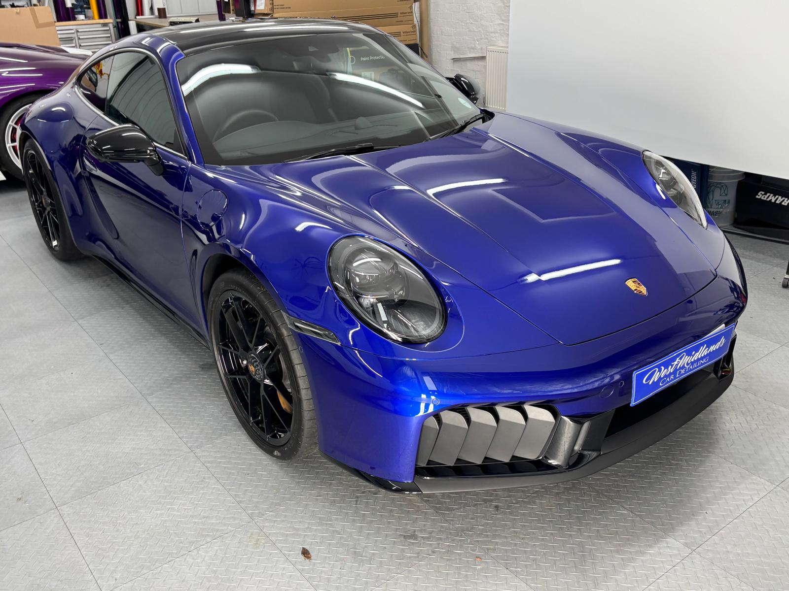Porsche 911 Carrera 4 GTS finished in San Marino Blue – Full car Paint Protection Film (PPF)