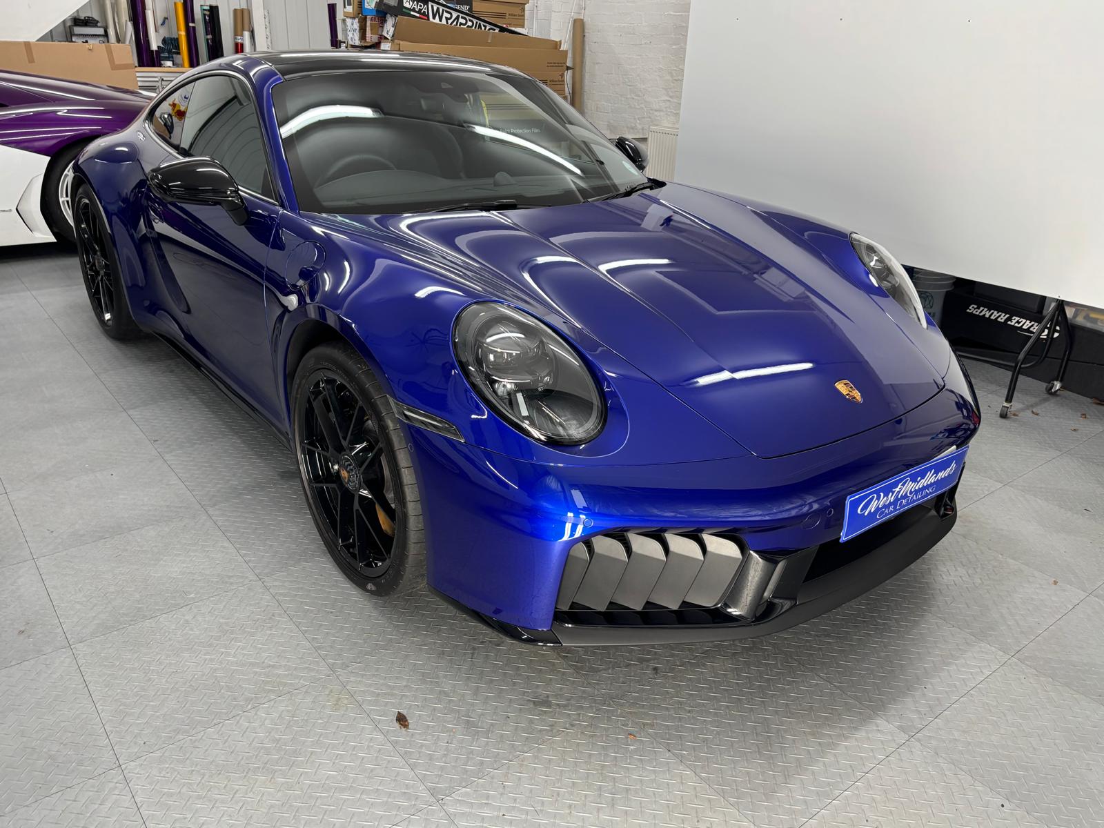 Porsche 911 Carrera 4 GTS finished in San Marino Blue – Full car Paint Protection Film (PPF)