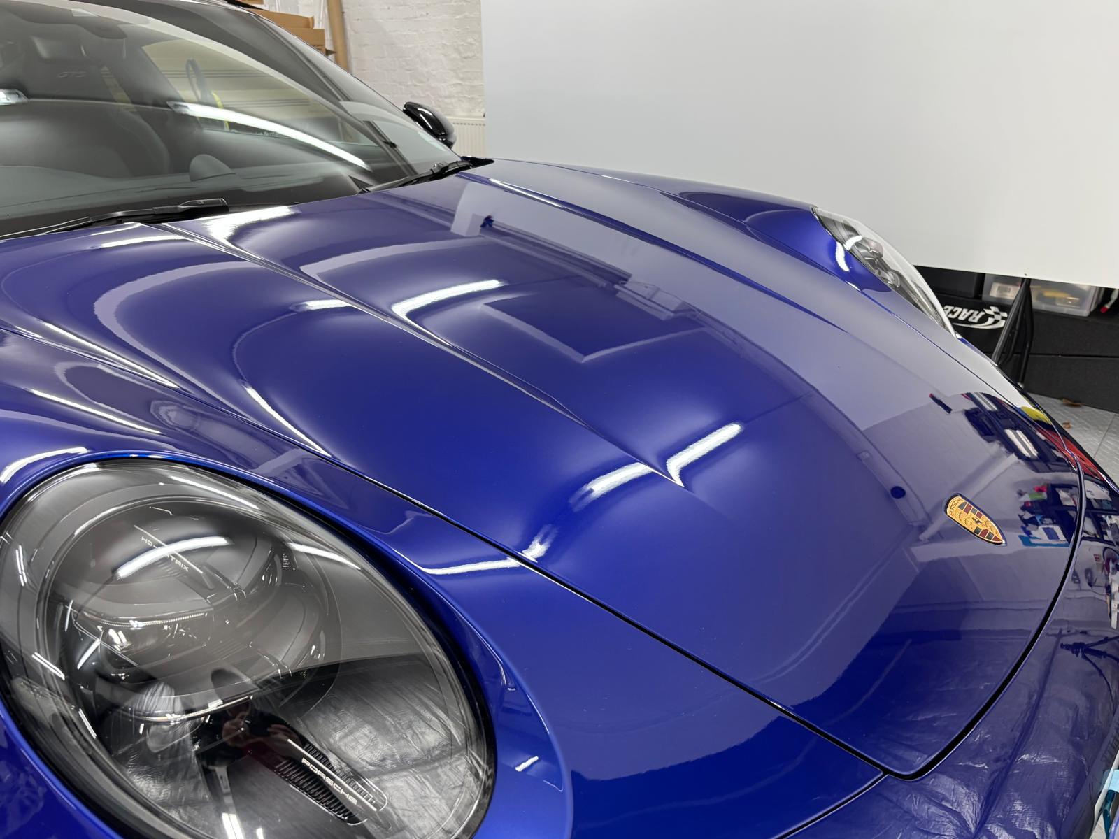 Porsche 911 Carrera 4 GTS finished in San Marino Blue – Full car Paint Protection Film (PPF)