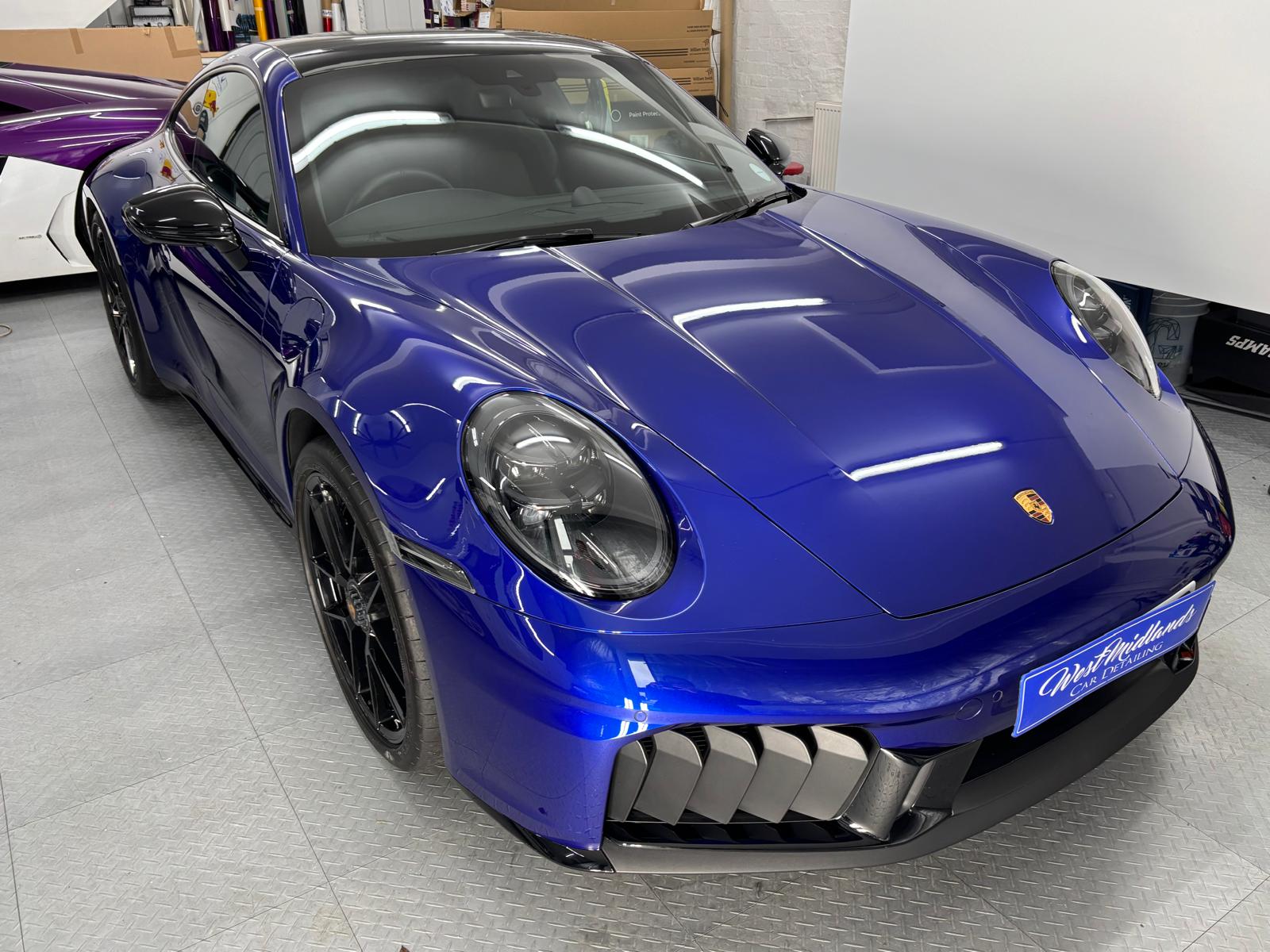 Porsche 911 Carrera 4 GTS finished in San Marino Blue – Full car Paint Protection Film (PPF)